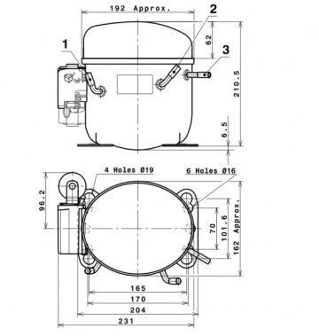 Compresor frigorific Cubigel GP16FB (R134a)